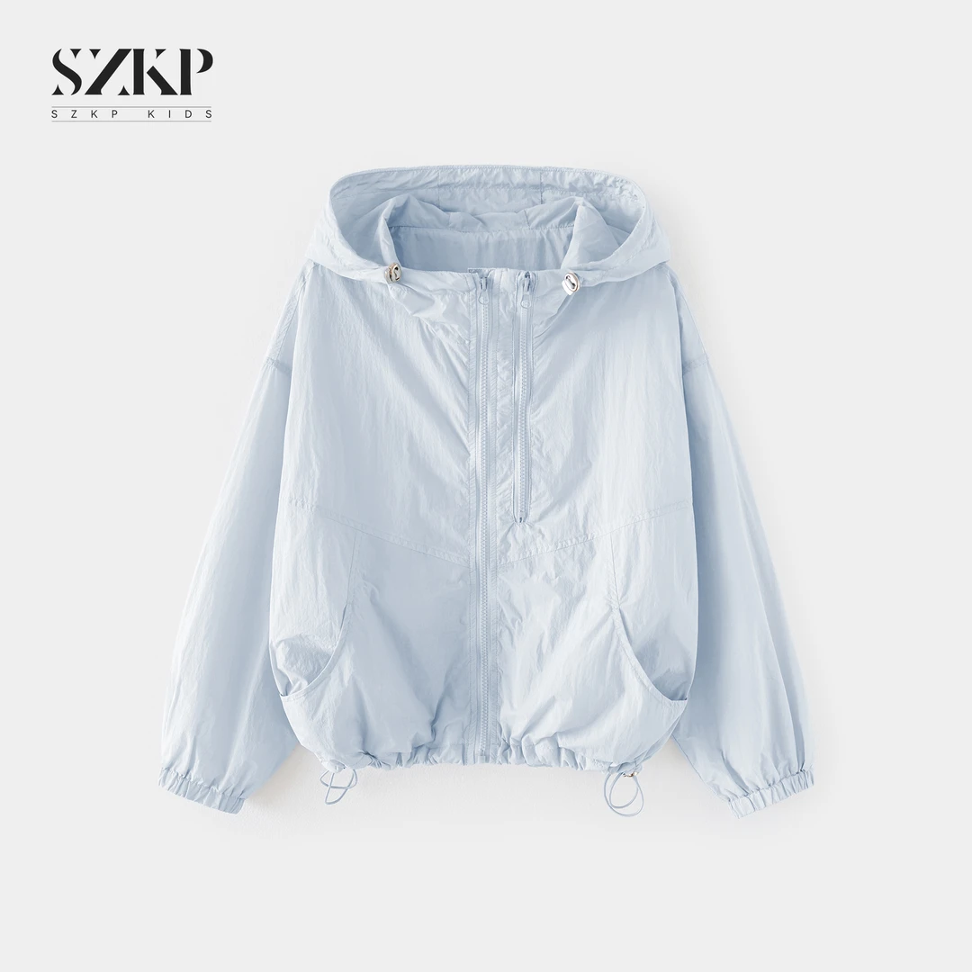 SZKP薄款透气连帽防晒外套女童夏季新款儿童潮款防晒衣BGYX551228