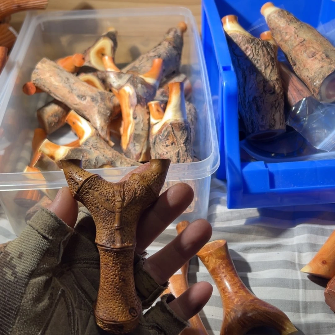 止***身火琉璃树杈木弓手工制作