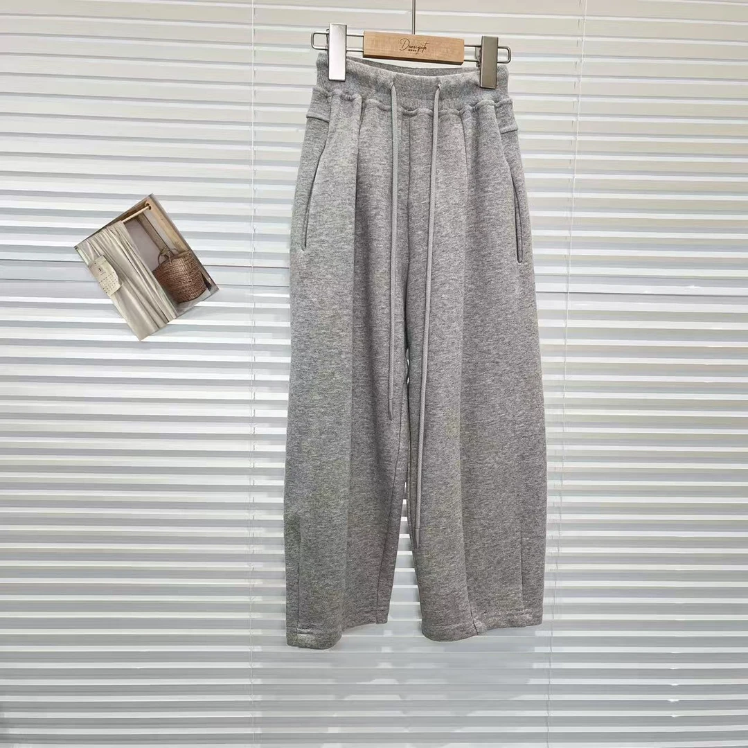 秋冬男童女童加绒裤子灰色 1156热系