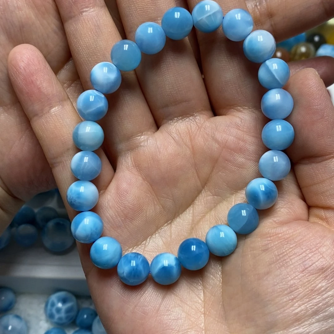 针钠钙石（海纹石）未镶嵌手串ʚ***ɞ