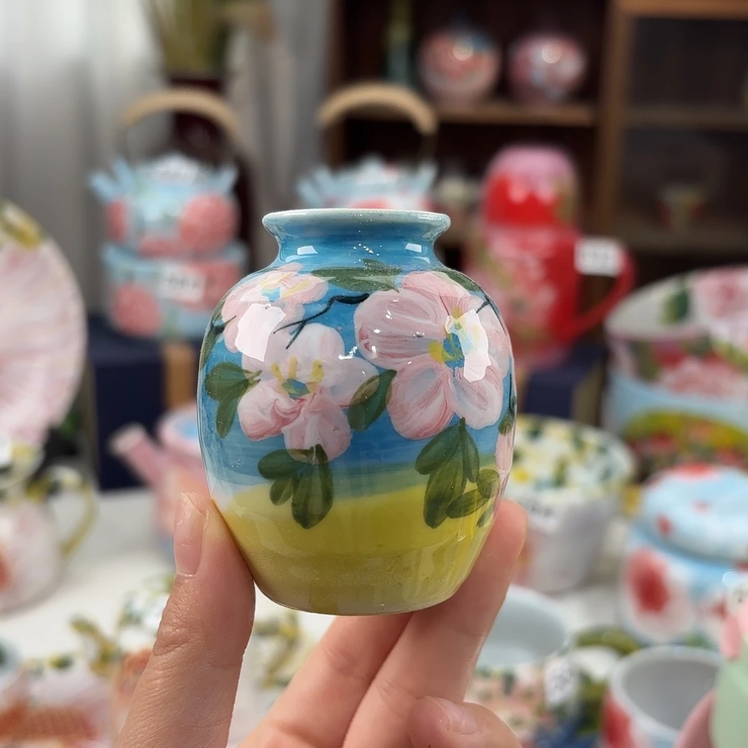 瓷片景德镇手绘高温釉下彩陶瓷茶具