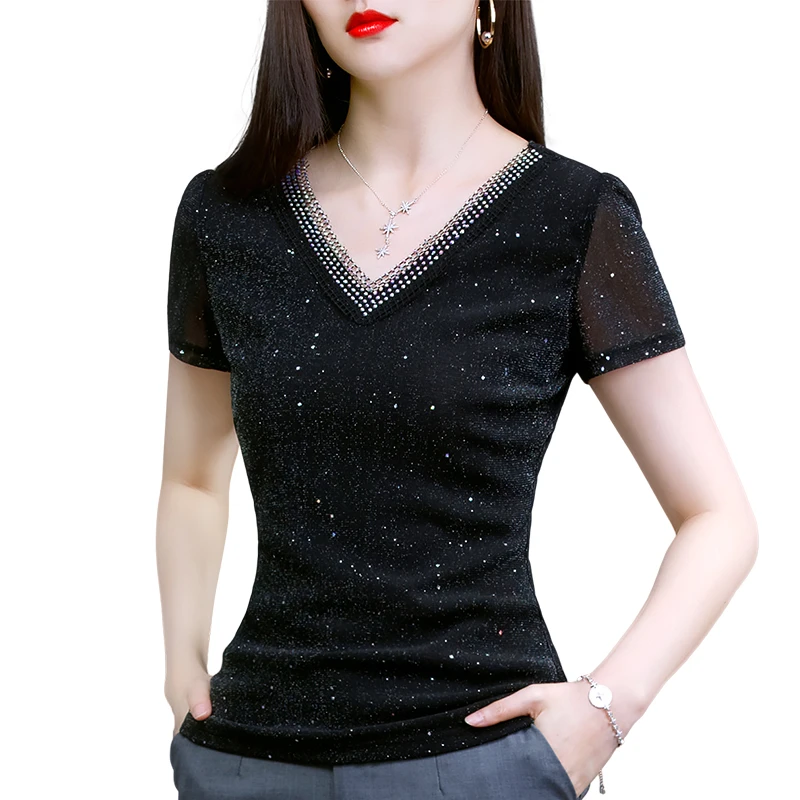 75079修身短袖上衣女  全码