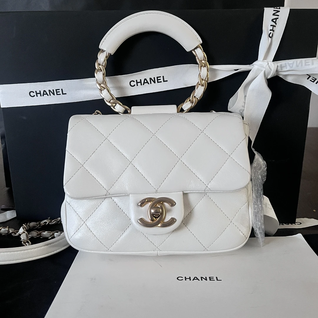 95新 Chanel/香奈儿 圆环方胖子白金配色