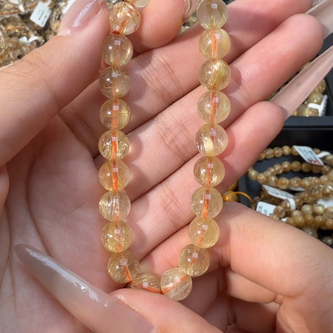 手链发晶未镶嵌天然金发晶