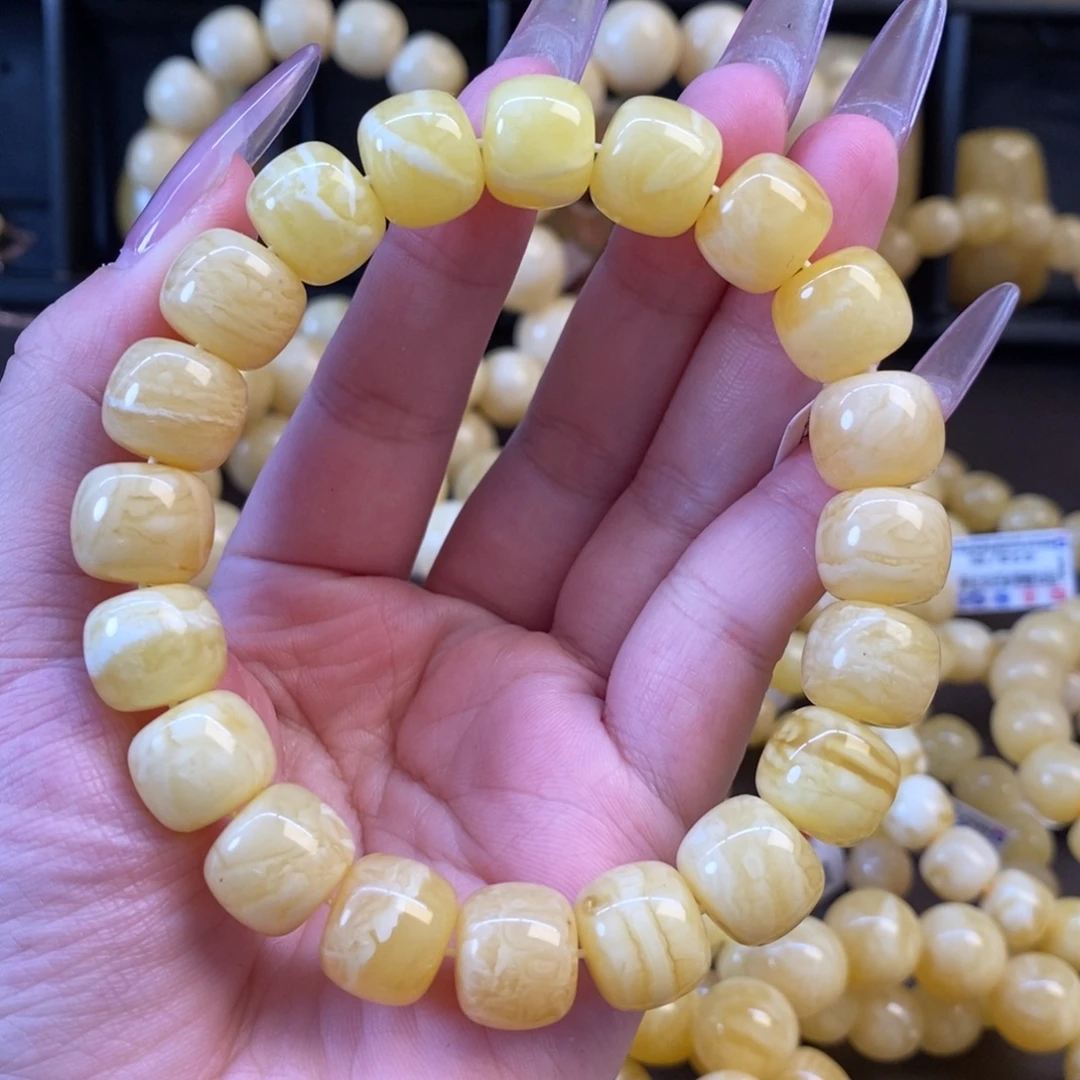 手链琥珀未镶嵌满蜡虎皮老型13