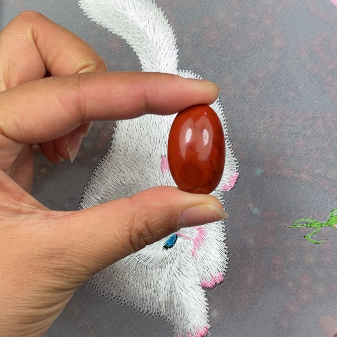 南红玛瑙未镶嵌无事牌