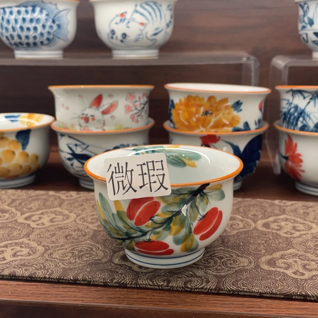 微瑕釉下彩纯手绘