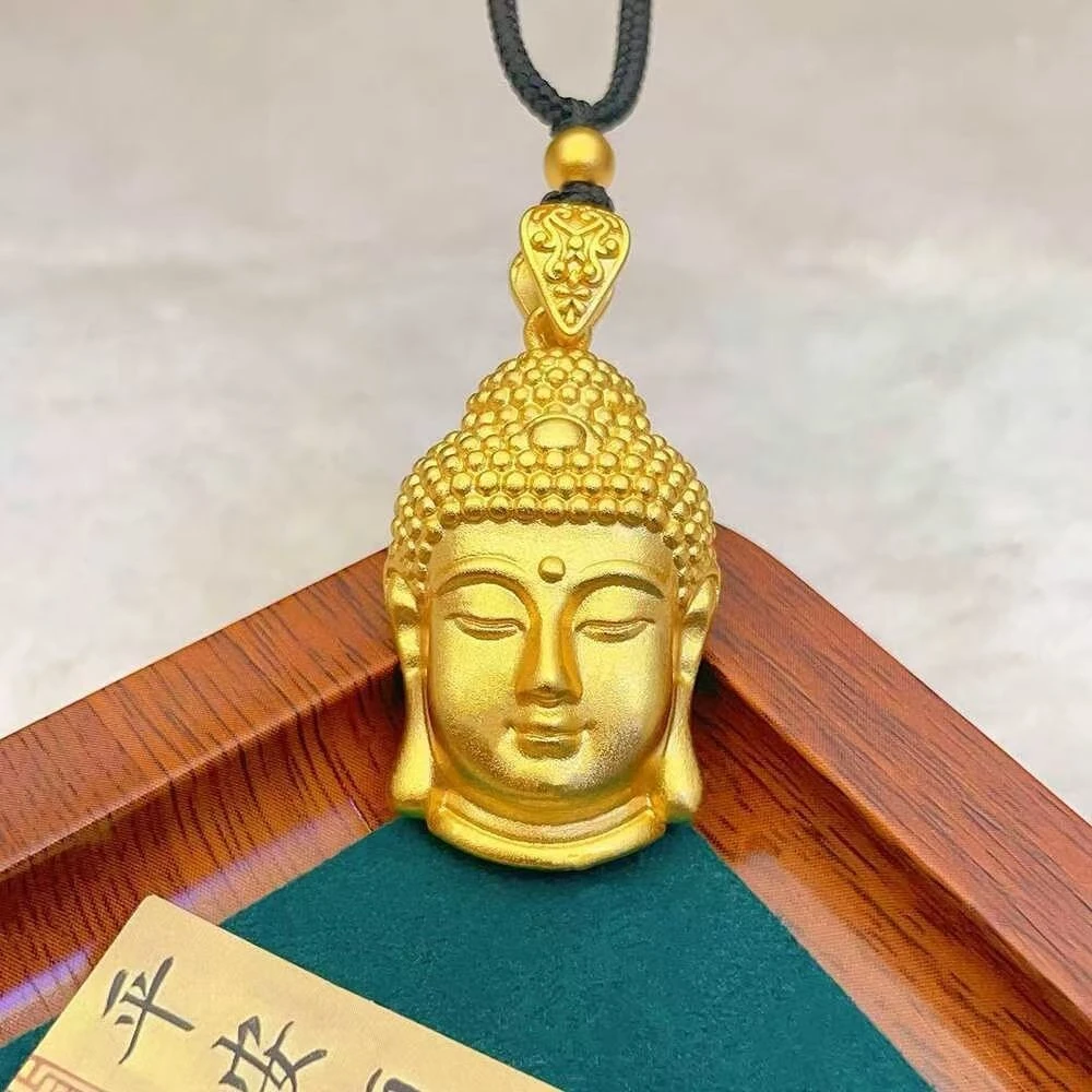 项链 项链 H2046经典黄色莲花佛头项链
