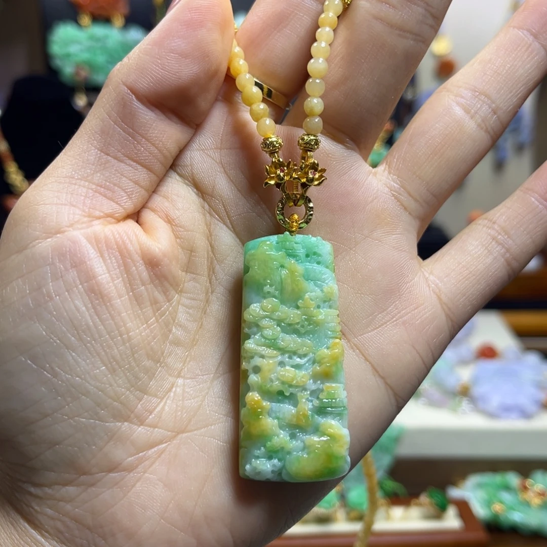 翡翠未镶嵌颈饰天然翡翠