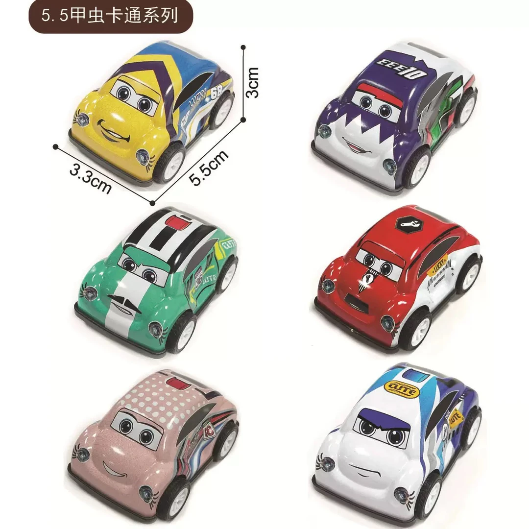 合金回力铁皮车耐摔小汽车男孩迷你赛车幼儿园活动小礼品