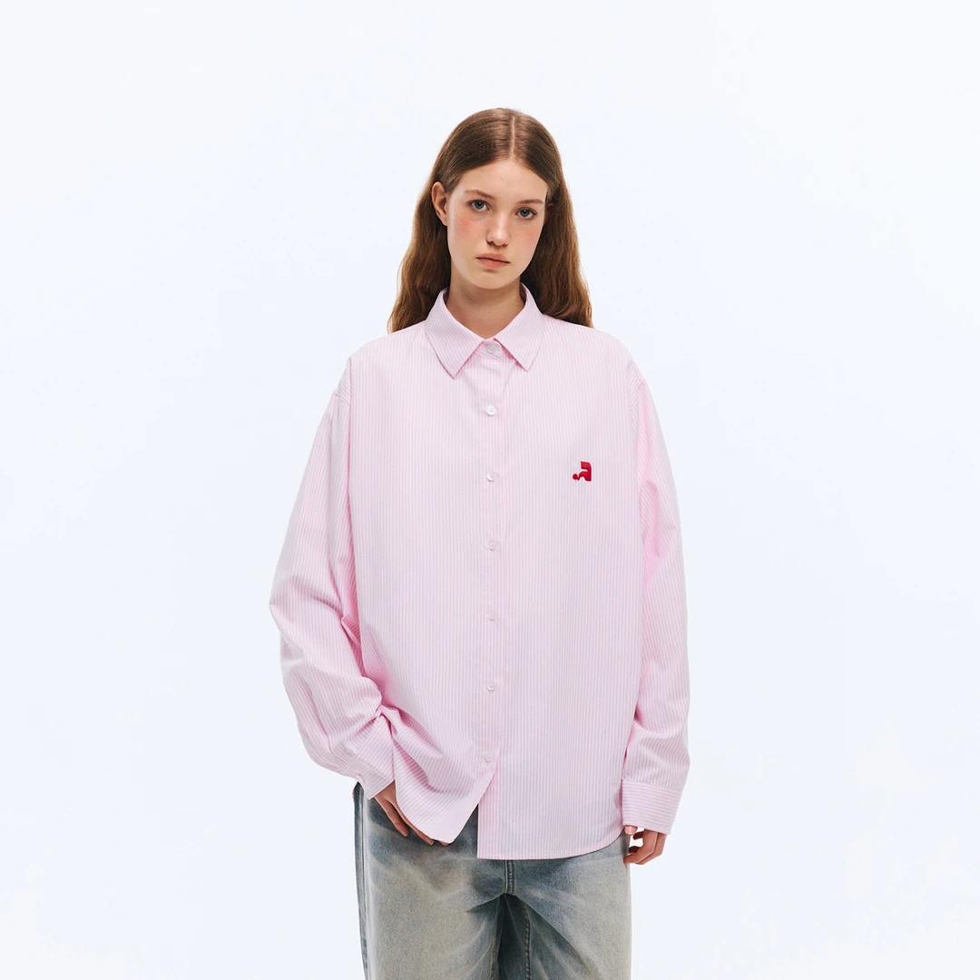 RASS巴恩风韩系条纹长袖衬衫时尚衬衣休闲春季宽松透气春夏简约潮