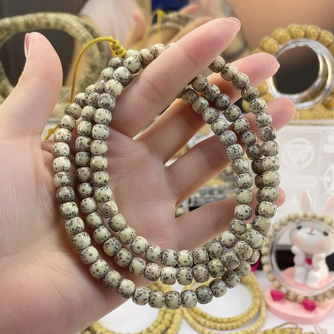 吊坠星月菩提一线天108 灰冰 冰透