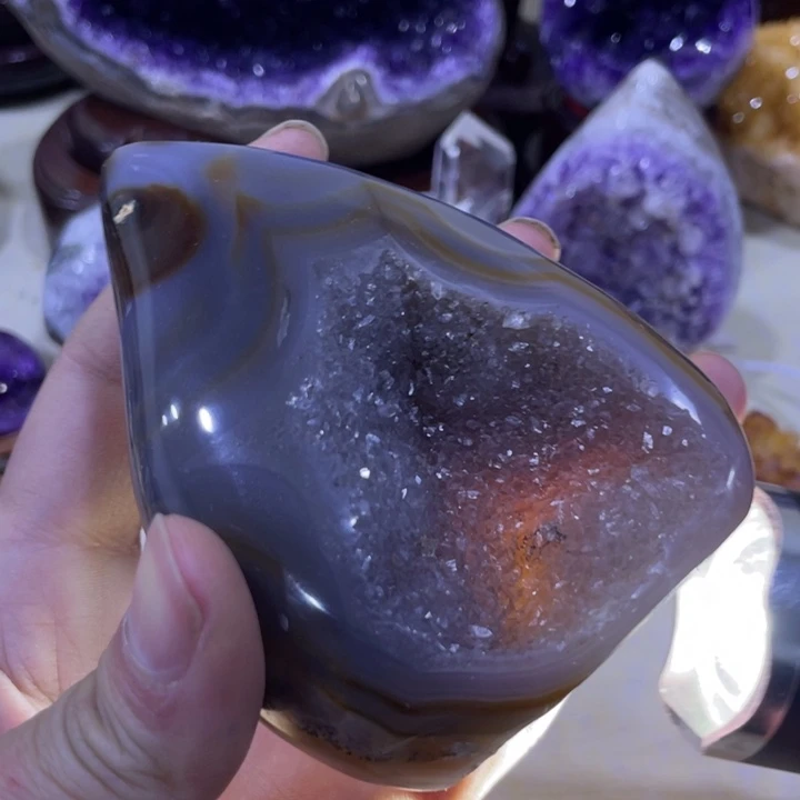 紫晶水晶摆件未镶嵌