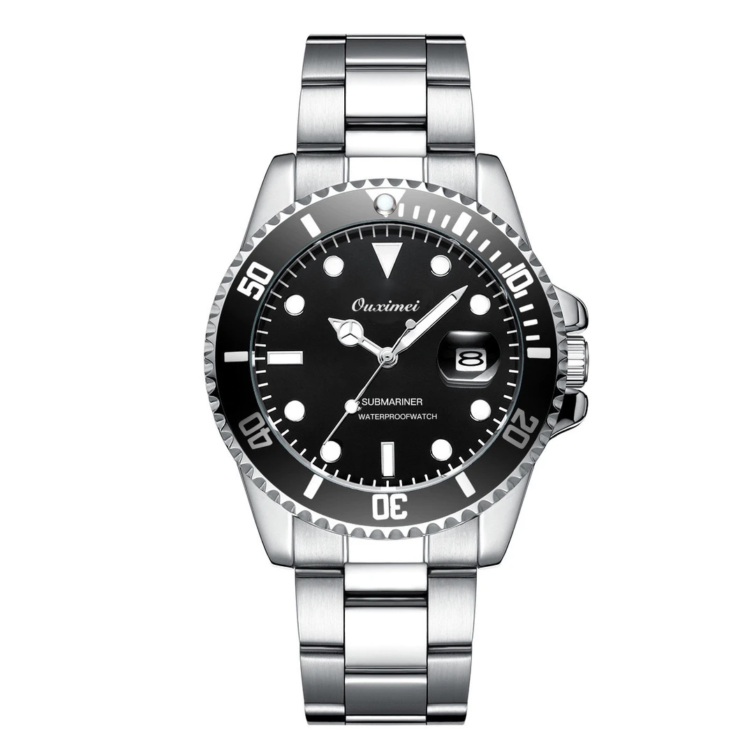 W经典时尚水鬼系列全自动夜光防水男士腕表