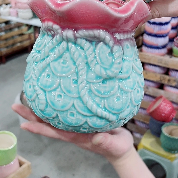 有孔，凑10元包邮陶瓷花盆发货！