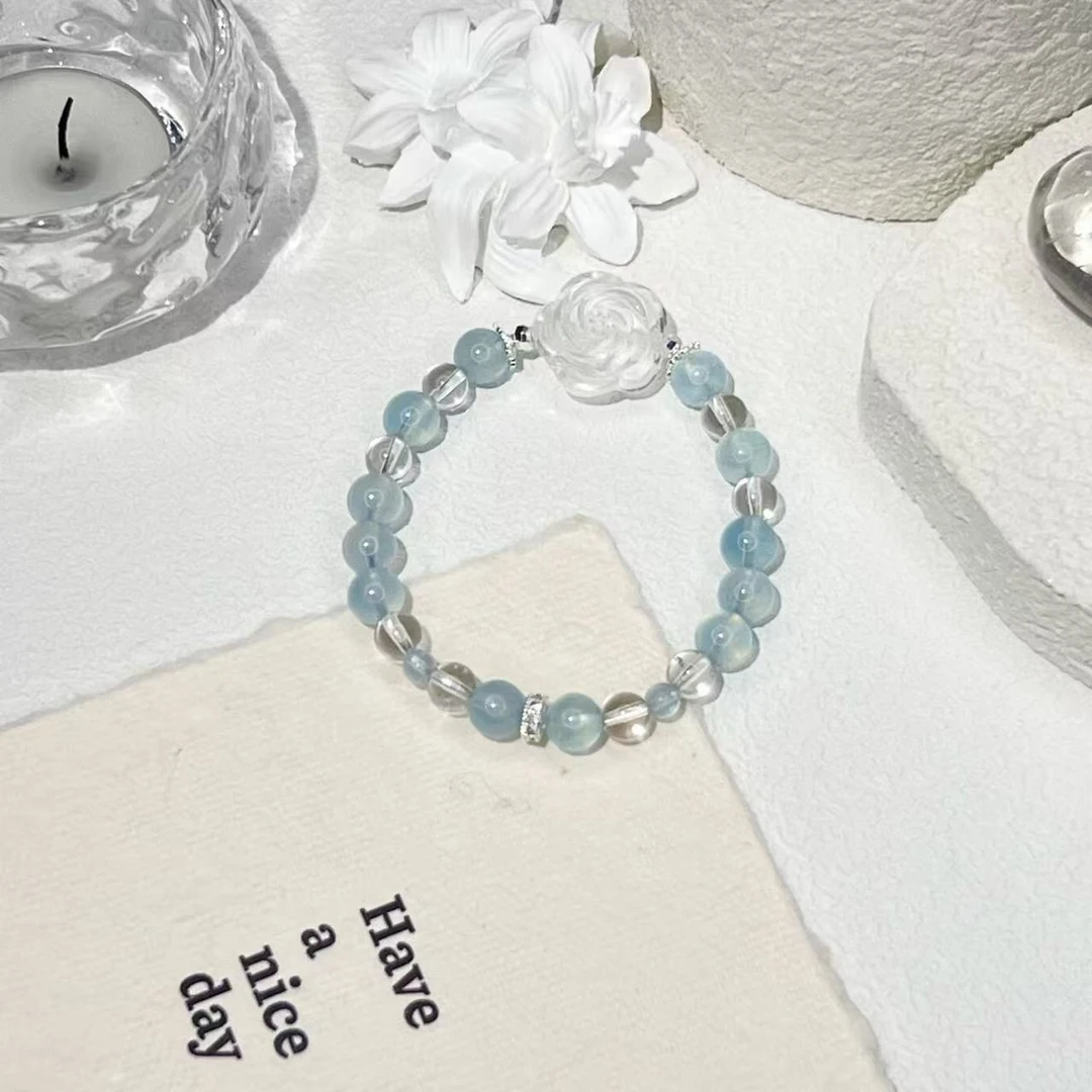 【】TGS天然水晶手串原创设计 K177