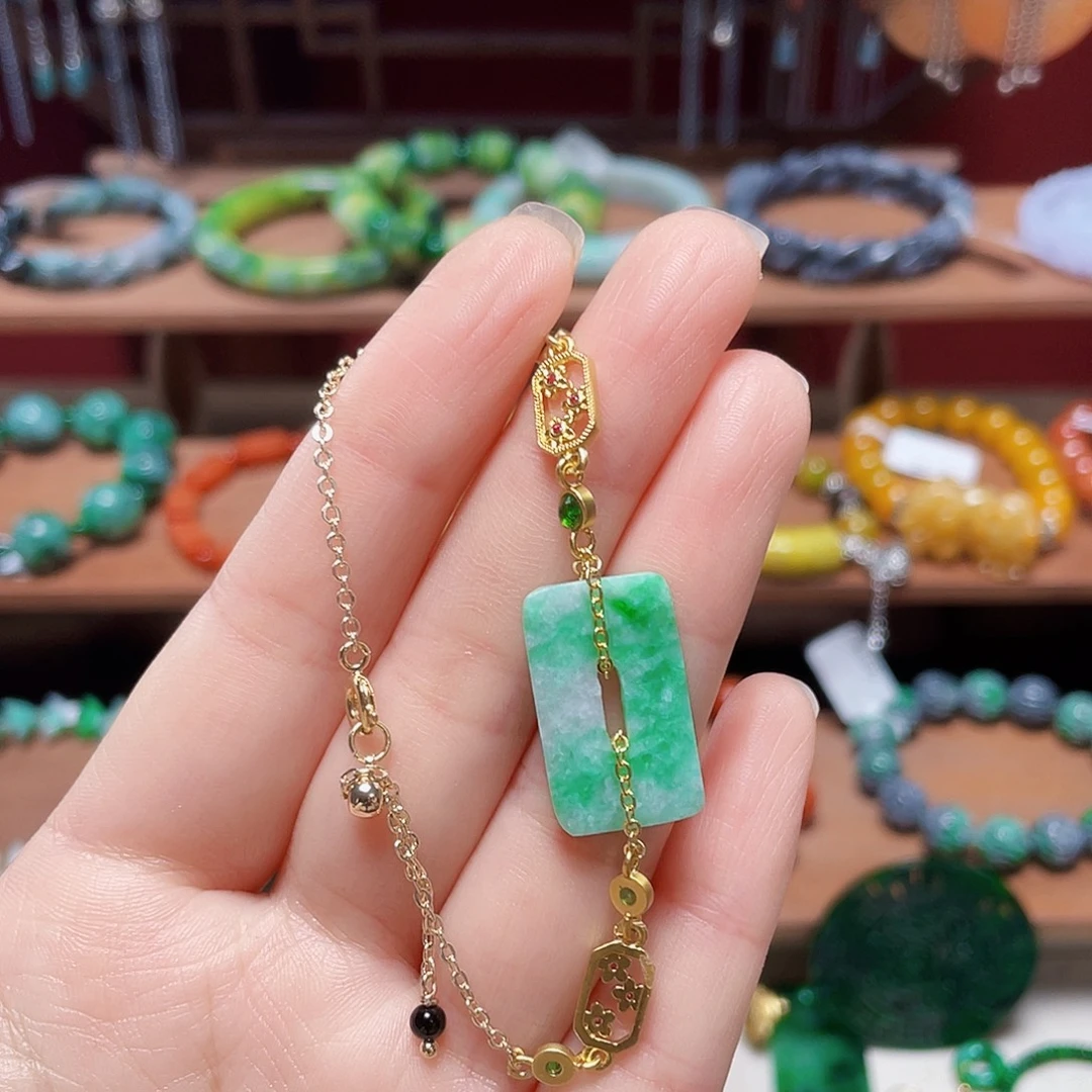 翡翠未镶嵌手链饰品