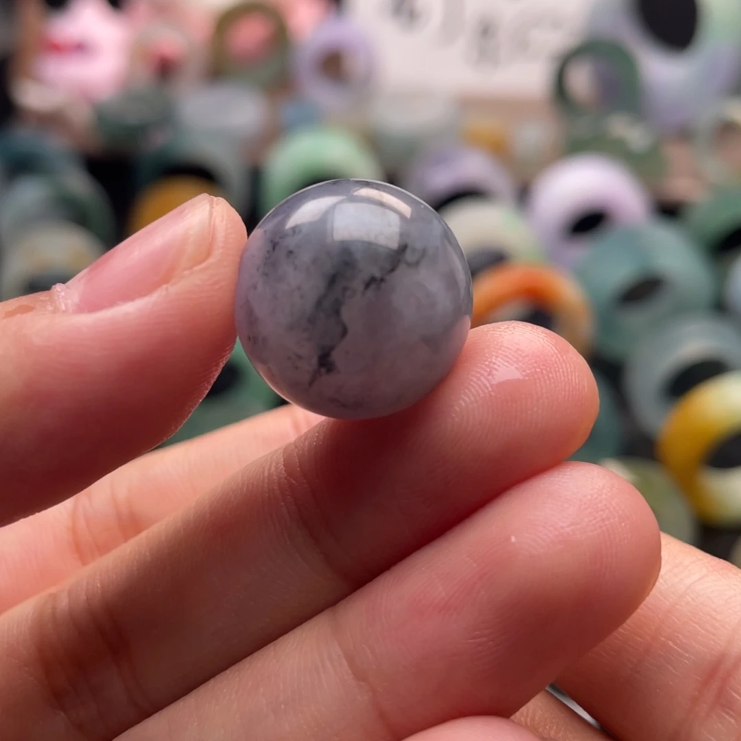 定制翡翠未镶嵌    紫地球