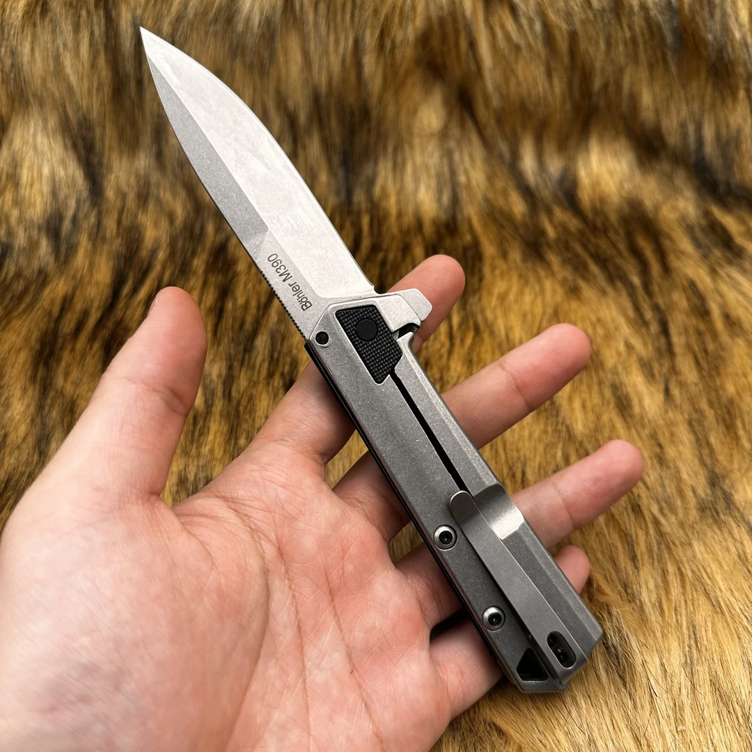 TC4军工钛M390刀身户外刀