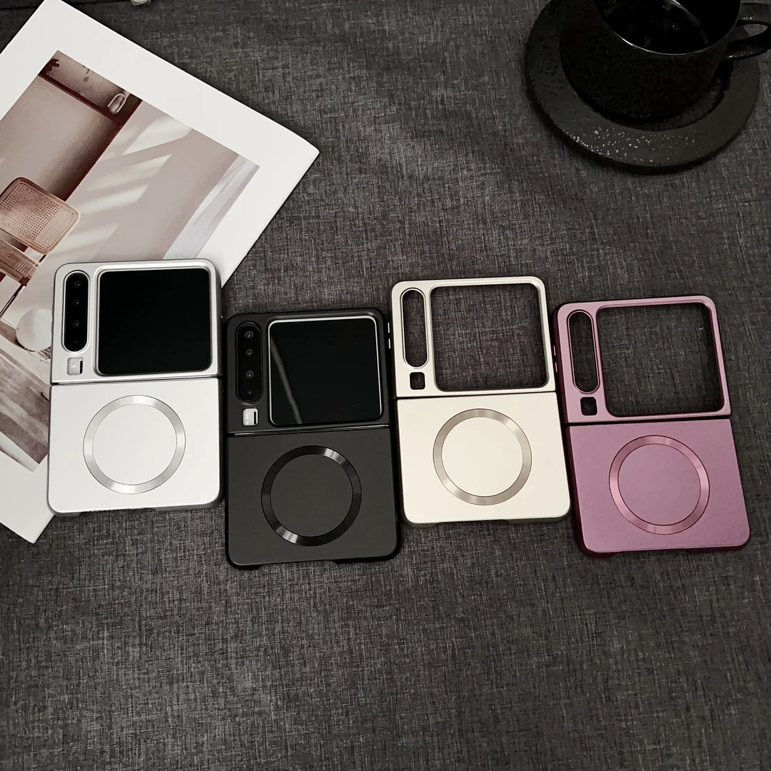 适用华为puraX手机壳金属漆折叠屏保护套pura超薄磁吸壳创意防摔