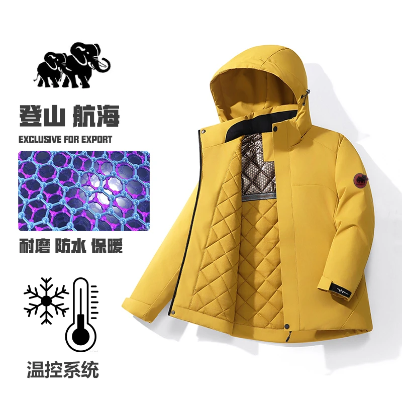 95011情侣25新款男女同款户外秋冬休闲防风加厚保暖冲锋衣