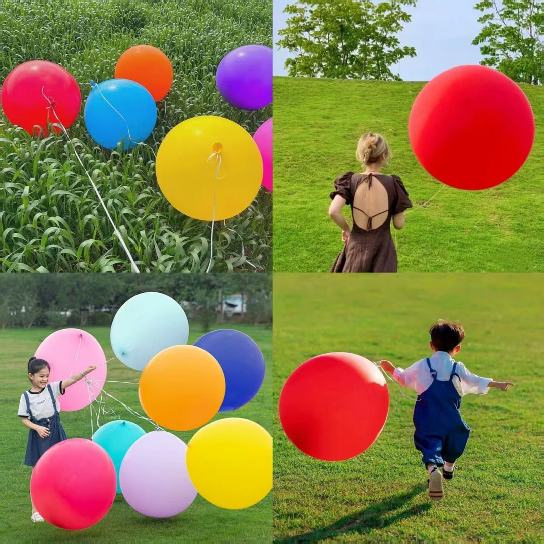 36寸正圆超厚巨无霸超大乳胶气球儿童户外露营草地拍拍球玩具