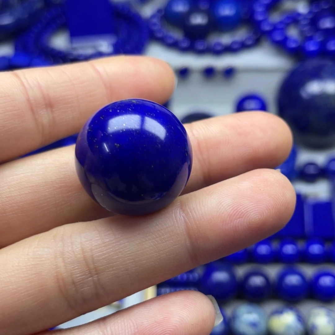 青金石精品高货单珠21+未镶嵌豆*丁