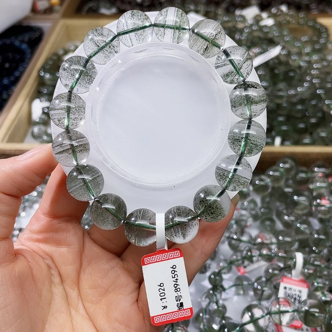 未镶嵌手链水晶绿幽灵13m