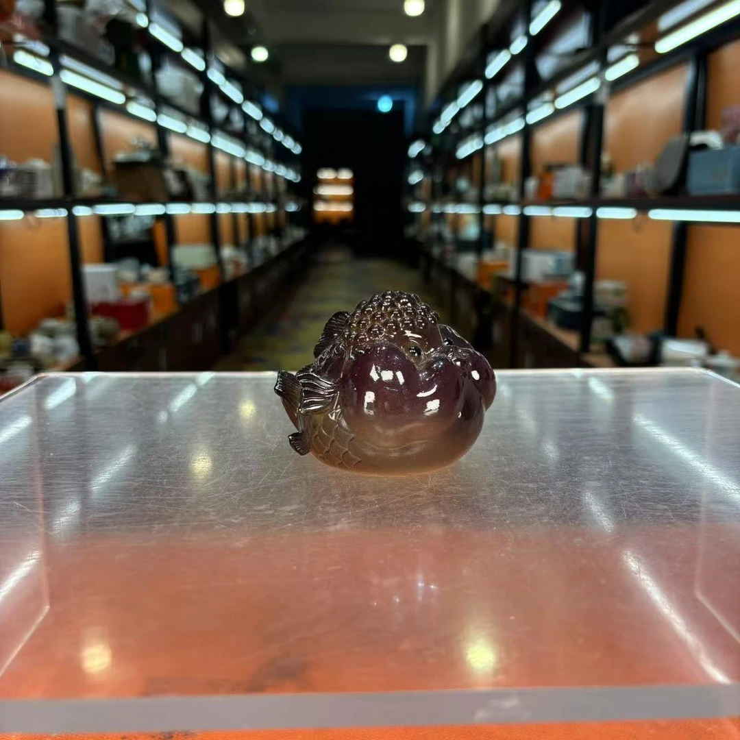 秋香茶具 变色泡泡鱼茶宠桌面茶宠摆件-5988