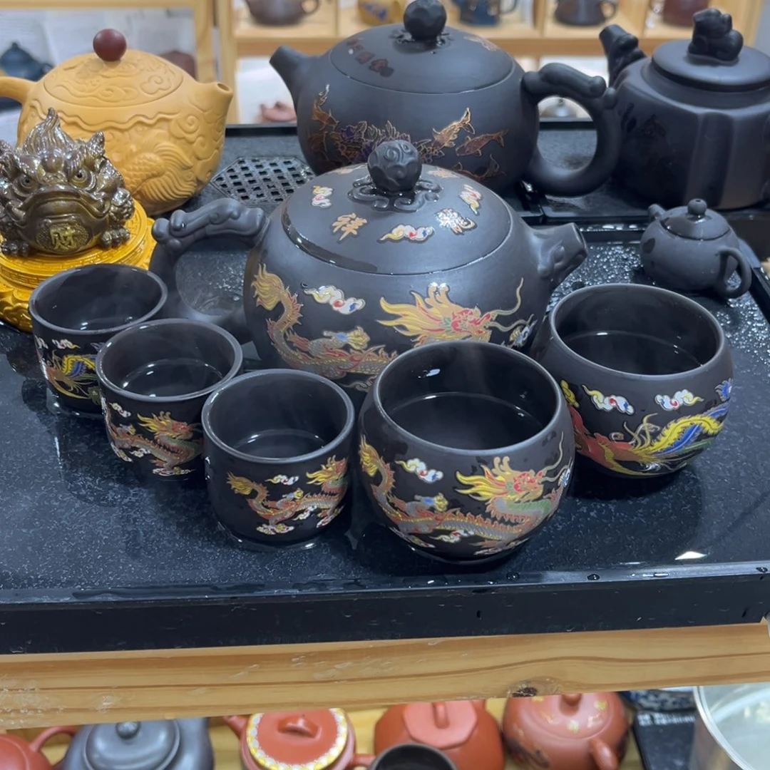 茶杯紫砂一壶5杯500cc2个主人杯3个客杯