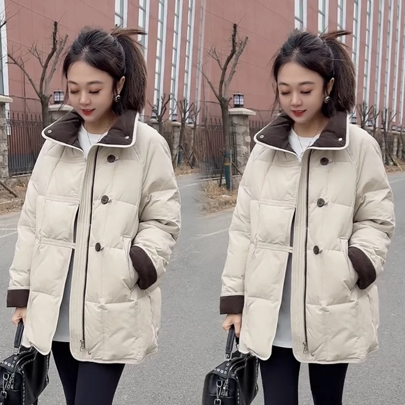 2025秋冬新款时尚显瘦气质网红高档洋气女高级百搭宽松大码棉服潮