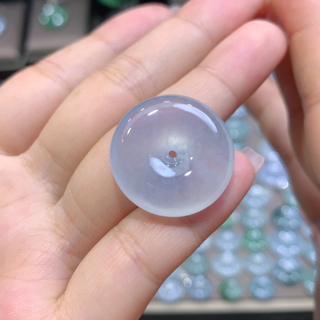 翡翠未镶嵌颈饰平安扣 23.3*6.4