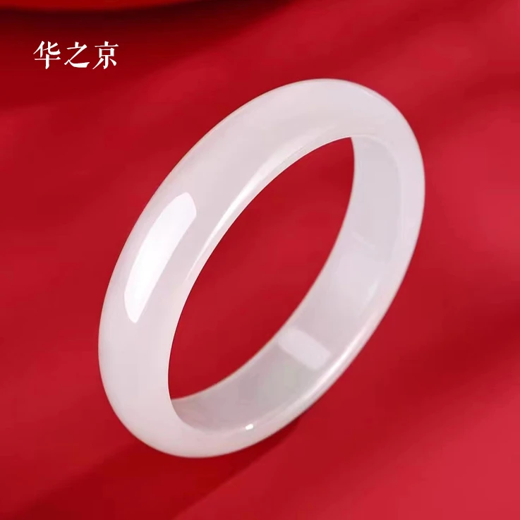 【华之京】玛瑙手镯 白月光玉髓美人镯福镯正品保证一物一证书HHXH
