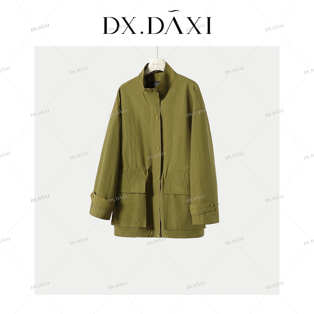 代大喜【自由者】高级感立领风衣外套女2025秋季新款时尚简约上衣