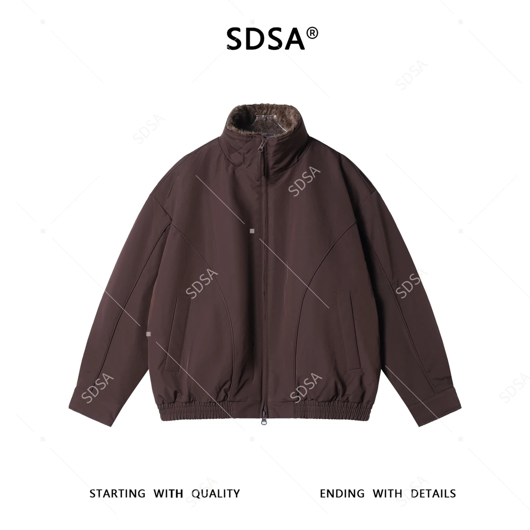 SDSA男士秋冬新款痞帅男装美式复古保暖毛领羽绒服外套百搭时尚