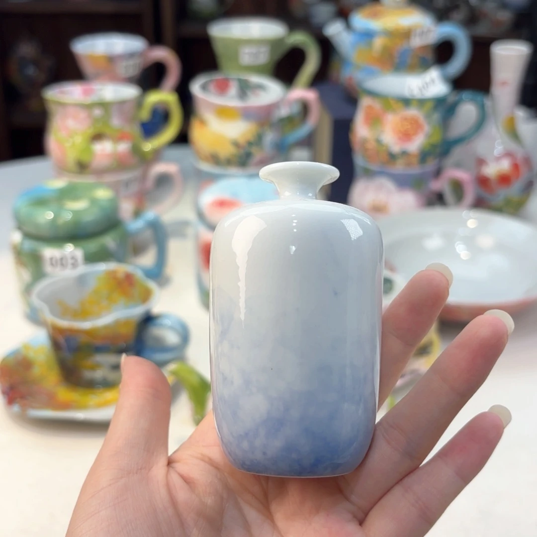 景德镇手绘高温釉下彩陶瓷茶具