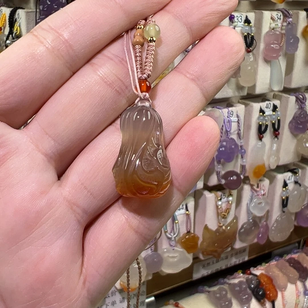 玛瑙/玉髓未镶嵌吊坠(赠链)