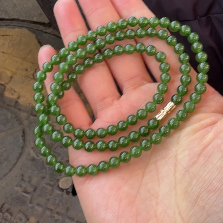 和田玉（碧玉）未镶嵌项链