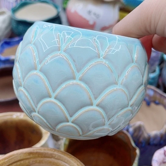 多肉绿植陶瓷花盆9.9包邮