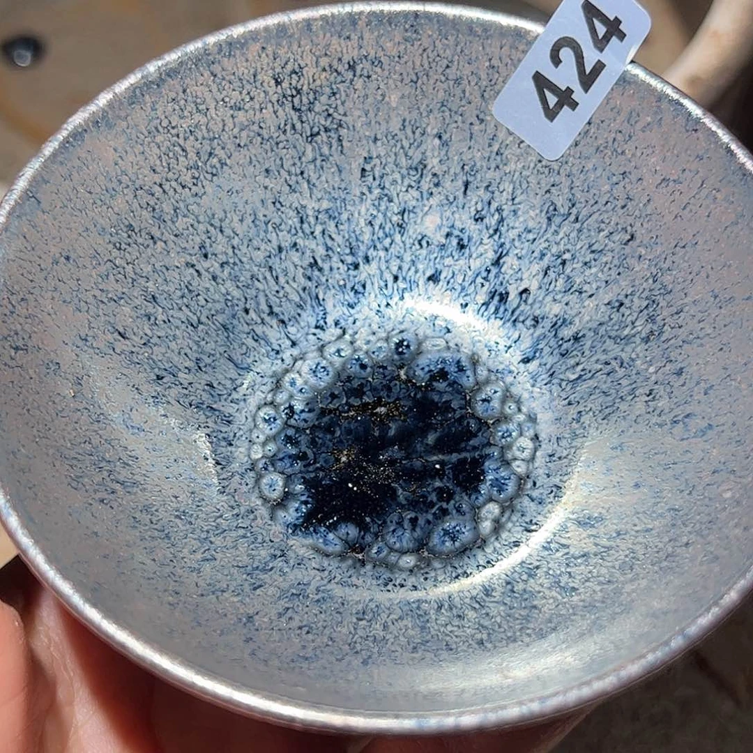 茶盏琢泥窑柴烧开窑