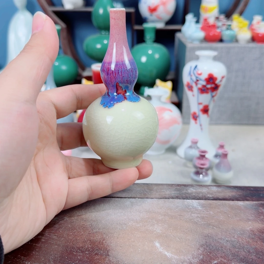 陶瓷手工小花器摆件