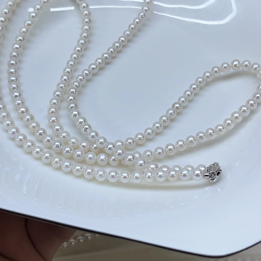 淡水珍珠银S925镶嵌颈饰