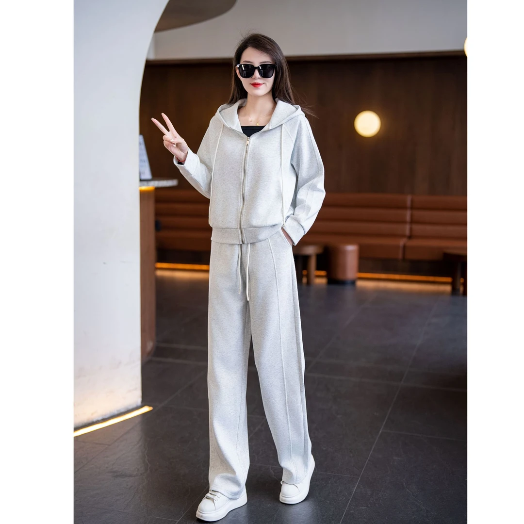 2025春季新款运动休闲时尚减龄套装宽松显瘦两件套6616