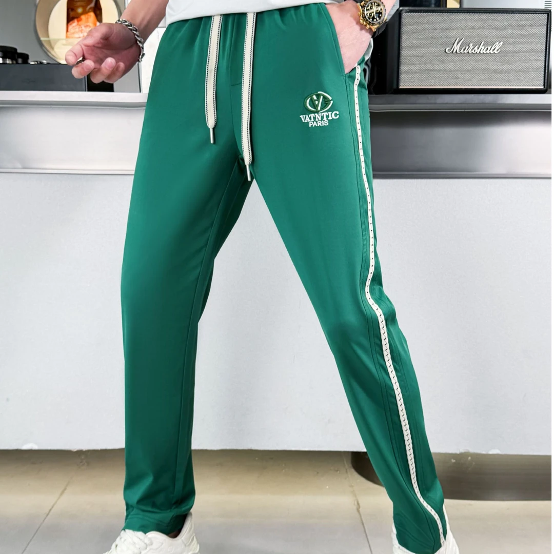 憾路者家2025春夏新款高品质透气织带时尚百搭男士休闲弹力卫裤