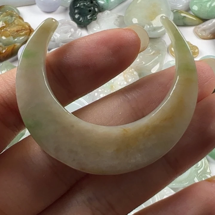 翡翠未镶嵌颈饰71天然翡翠43.7/5.4