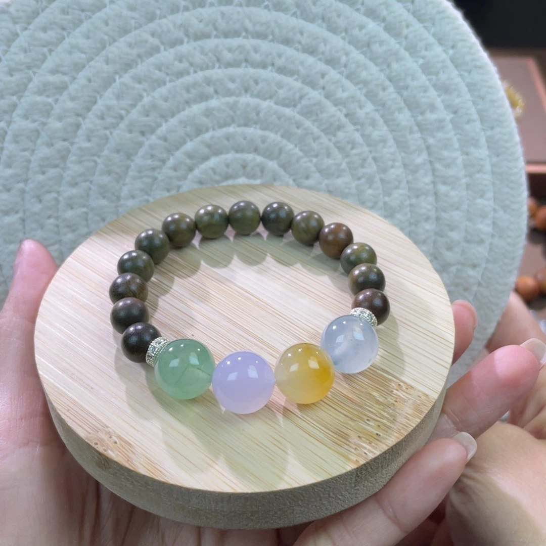 翡翠散珠天然缅a翡翠四季手串