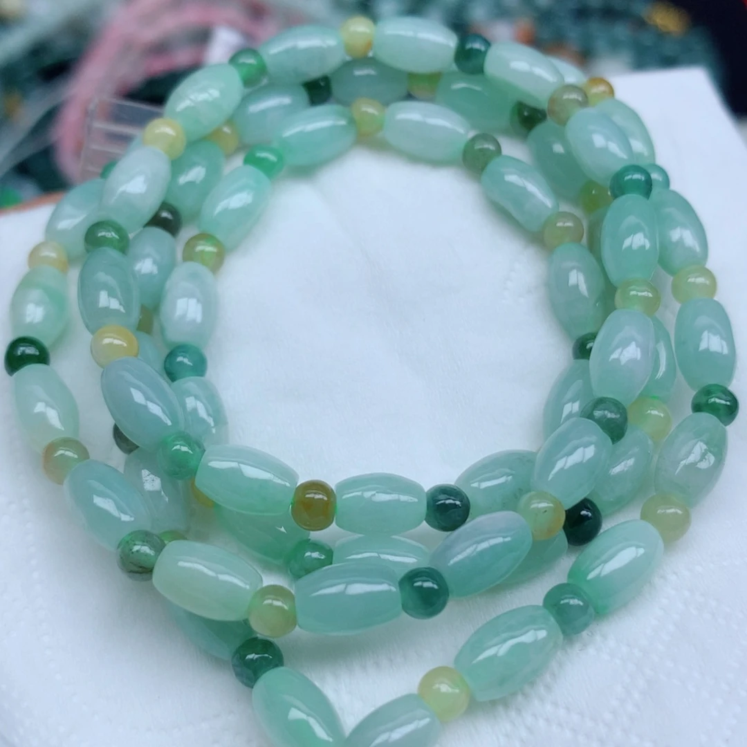 翡翠未镶嵌项链珠珠