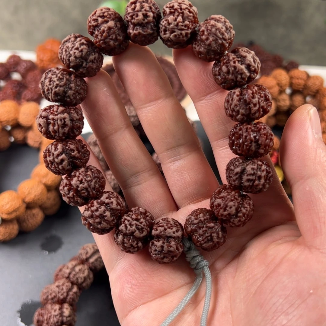 金刚菩提手串原生态梅花双龙超头19