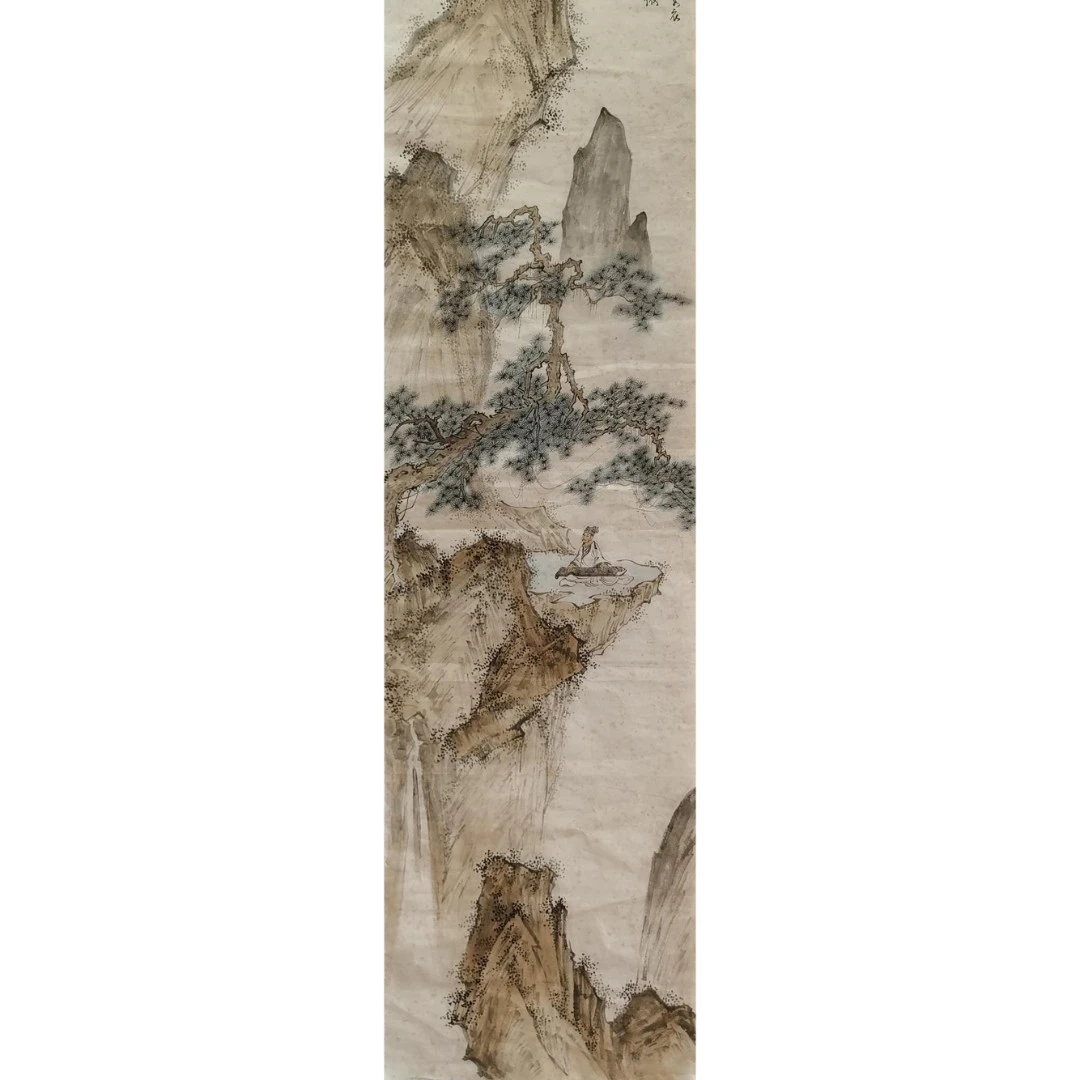 【辽拍】V250709-2-610《山水人物》（4平尺）纸本镜心 yy1214t