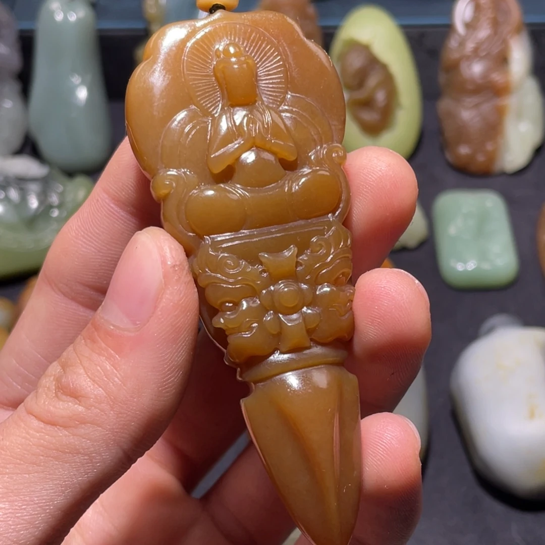 雁***飞和田玉未镶嵌挂件